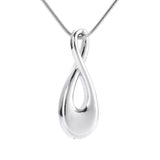 Infinity Ash Keepsake Urn Necklace for Pet/Human Memorial Jewelry