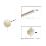 Soft Cotton Mounted Polishing Wheel Set, 3/32 Shank, Pack of 20 Pieces