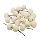 Soft Cotton Mounted Polishing Wheel Set, 3/32 Shank, Pack of 20 Pieces