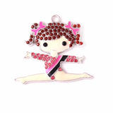 Polychromatic Gymnast Rhinestone Pendant Jewelry for Women