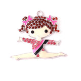 Polychromatic Gymnast Rhinestone Pendant Jewelry for Women
