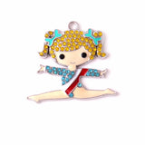 Polychromatic Gymnast Rhinestone Pendant Jewelry for Women