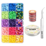 Polymer Clay Bead Kit for Jewelry Making Colorful Clay Beads