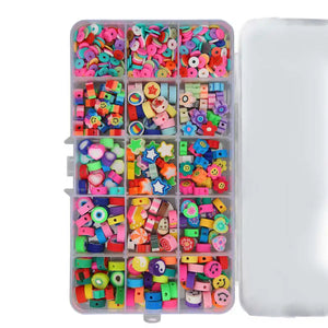 Polymer Clay Bead Kit 300 Beads Clay Bead Kit for Earring Making