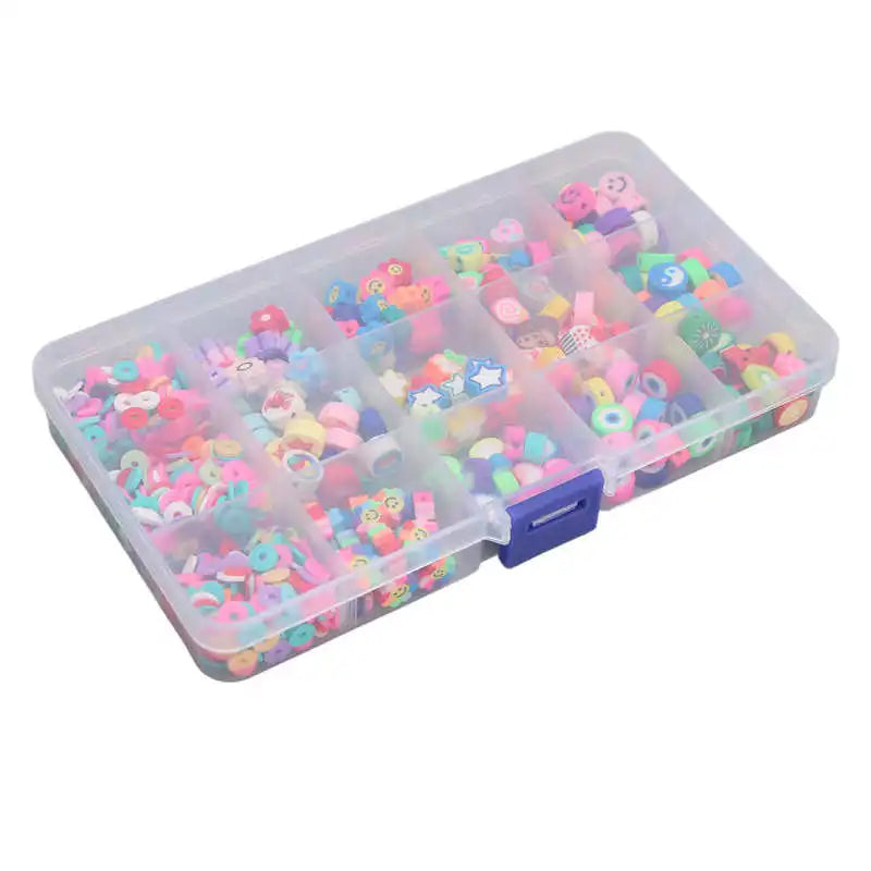 Polymer Clay Bead Kit 300 Beads Clay Bead Kit for Earring Making