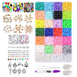 Polymer Clay Beads Elastic String Letter Beads Craft Supplies