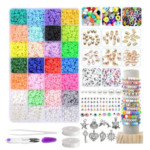 Polymer Clay Beads Elastic String Letter Beads Craft Supplies