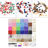 Polymer Clay Beads DIY Bracelet Charms Lobster Clasp