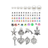 Polymer Clay Beads Lobster Clasp DIY Jewelry Making Findings Letter Beads
