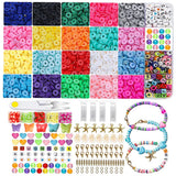 Polymer Clay Beads Rings Crystal Accessories 5393 Pcs 6mm DIY Jewelry