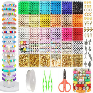 Polymer Clay Beads Set for Boho Bracelet Making