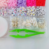 Polymer Clay Beads Set for Boho Bracelet Making