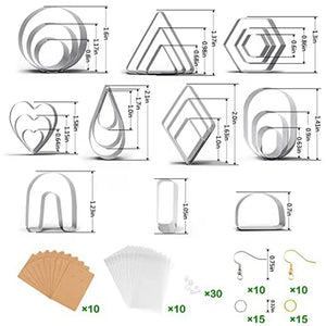 Polymer Clay Earring Jewelry Cutter Set with Accessories