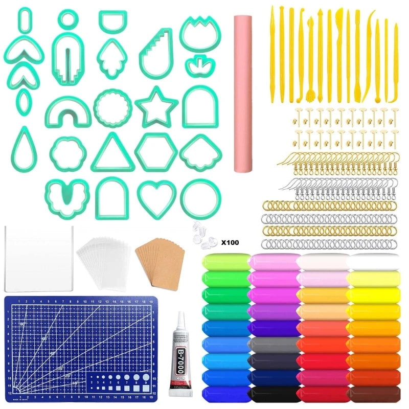 Polymer Clay Cutter Kit Jewelry Making Tools with Earring Card