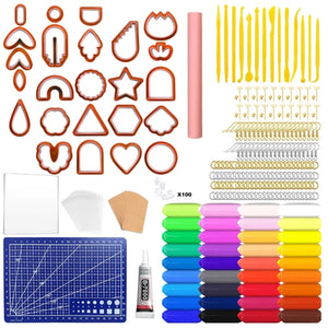 Polymer Clay Cutter Kit Jewelry Making Tools with Earring Card