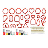 Polymer Clay Cutter Set - 24 Shapes, 16 Round Cutters, 60 Earring Accessories