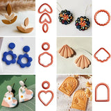 Polymer Clay Cutter Set - 24 Shapes, 16 Round Cutters, 60 Earring Accessories