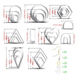 Polymer Clay Cutters 10 Shapes 141 Pcs Clay Earring Cutters