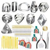 Polymer Clay Cutters 10 Shapes 141 Pcs Clay Earring Cutters