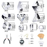 Polymer Clay Earring Cutters Set with Cards and Hooks