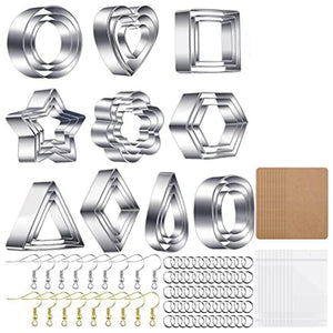 Polymer Clay Earring Cutters Stainless Steel Kit