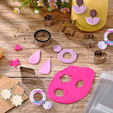 Polymer Clay Cutters Earring Cutters Stainless Steel Cutter with Earring Cards
