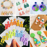 Polymer Clay Cutters Kit Steel Clay Earring Cutters Baking Mould Punch Tools