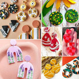 Polymer Clay Cutters Kit Steel Clay Earring Cutters Baking Mould Punch Tools