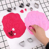 Polymer Clay Cutters Kit Steel Clay Earring Cutters Baking Mould Punch Tools