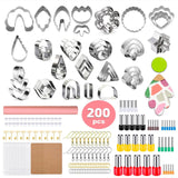 Polymer Clay Cutters Kit Steel Clay Earring Cutters Baking Mould Punch Tools