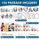 Polymer Clay Cutters Kit Steel Clay Earring Cutters Baking Mould Punch Tools