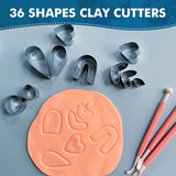 36 Shapes Polymer Clay Cutters Set for Jewelry Making