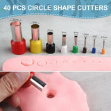 Polymer Clay Cutters Set, 42 Shapes & 40 Circles