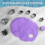 Polymer Clay Cutters Set, 42 Shapes Stainless Steel For Jewelry