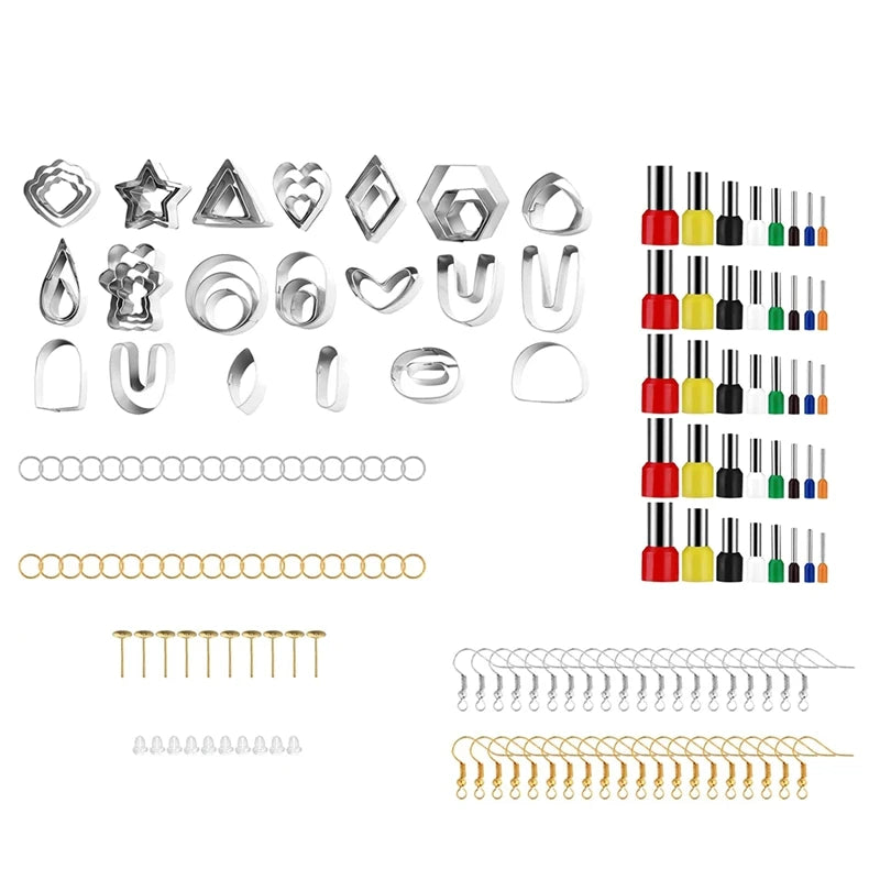 Polymer Clay Cutters Set, 42 Shapes Stainless Steel For Jewelry