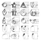 Polymer Clay Cutters Set, 42 Shapes Stainless Steel for Jewelry Making