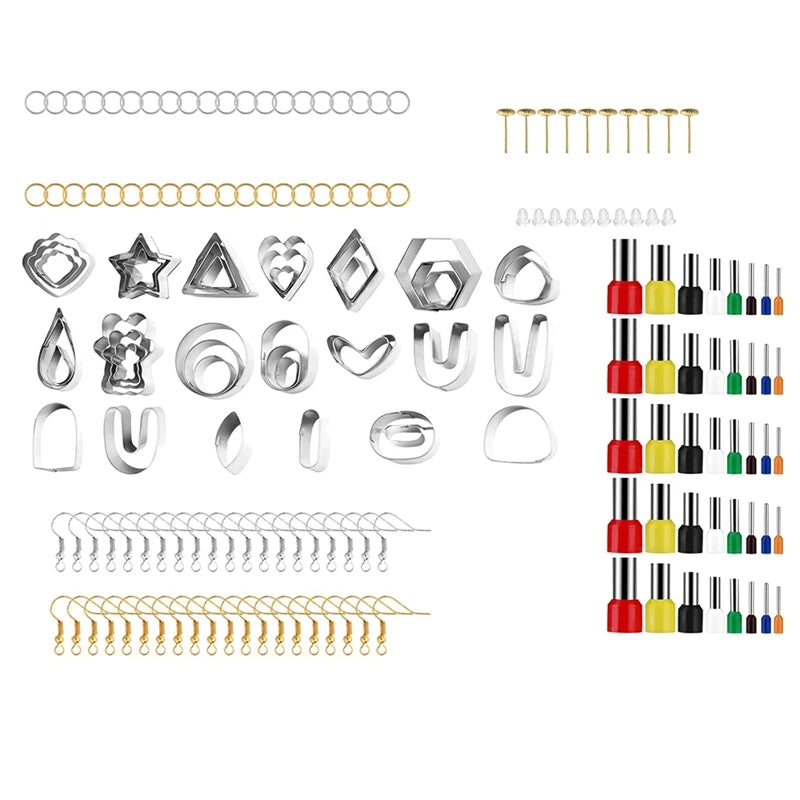 Stainless Steel Polymer Clay Cutters Set, 42 Shapes for Jewelry Making