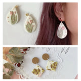 Stainless Steel Clay Cutters with Earring Hooks and Frame for Jewelry Making