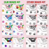 Polymer Clay DIY Craft Beads Jewelry Kit Multicolor Loose Beads