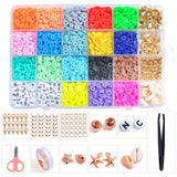 Polymer Clay Heishi Beads DIY Jewelry Making Kit Colorful Round Spacer Beads