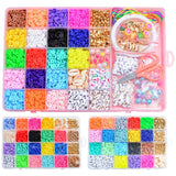 Polymer Clay Heishi Beads DIY Jewelry Making Kit Colorful Round Spacer Beads