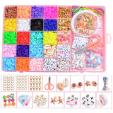 Polymer Clay Heishi Beads DIY Jewelry Making Kit Colorful Round Spacer Beads