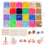 Polymer Clay Heishi Beads DIY Jewelry Making Kit Colorful Round Spacer Beads