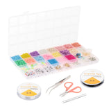 Polymer Clay Seed Spacer Beads Plier Necklace Making Kit