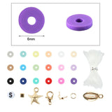 Polymer Clay Spacer Bead Set 24 Grid Soft Pottery Ocean Series DIY Bracelet Bead