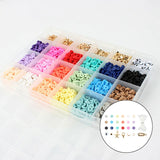 Polymer Clay Spacer Bead Set 24 Grid Soft Pottery Ocean Series DIY Bracelet Bead