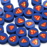 Superhero Theme Polymer Clay Spacer Beads for Jewelry Making