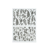 Polymer Clay Texture Stamp Sheets Flower Leaf Pattern DIY Embossing Mat