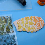 Polymer Clay Texture Stamp Sheets Flower Leaf Pattern DIY Embossing Mat