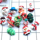 Santa Claus Tree Earring Charms Resin Pendant Keychain Christmas DIY